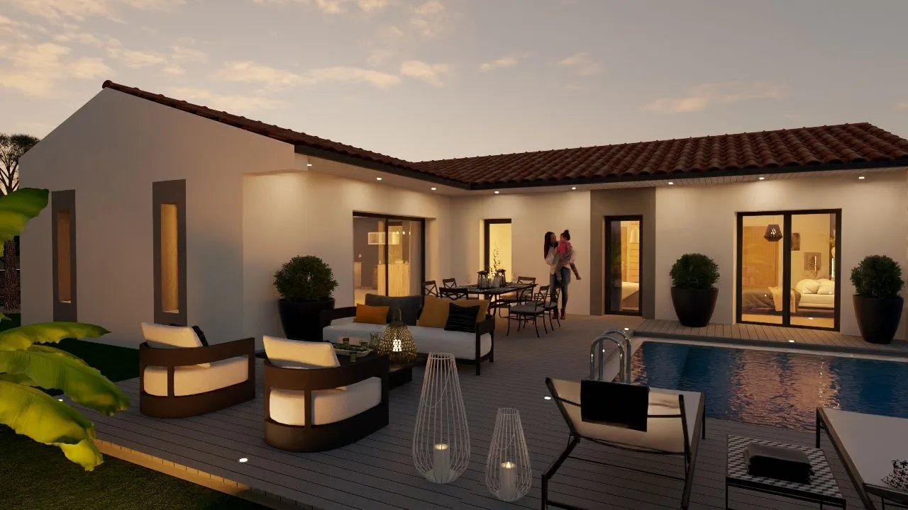 Maison neuve 110 m² à Anais (17540)
