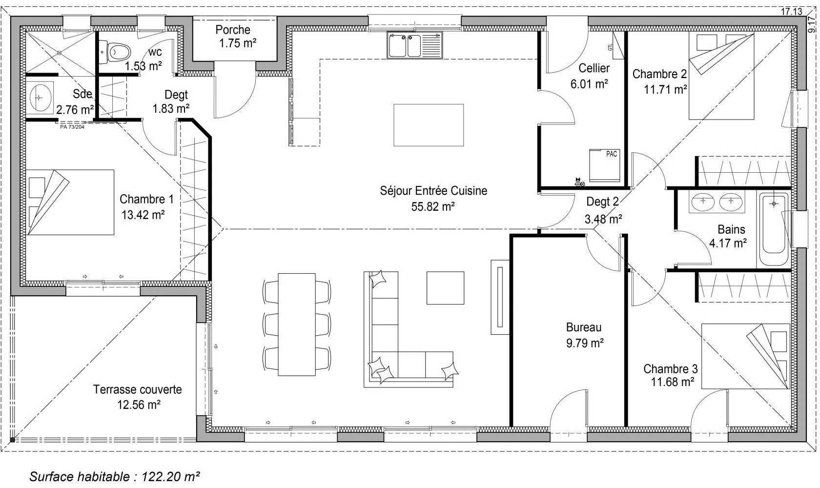 Maison neuve 123 m² à Marcillac (33860)