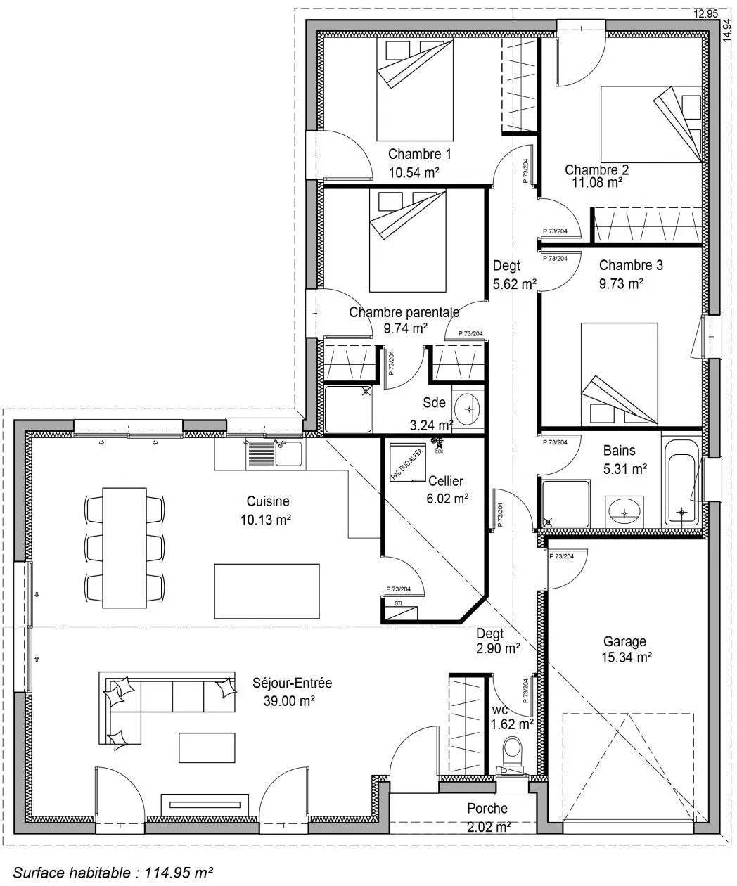 Maison neuve 115 m² à Biganos (33380)