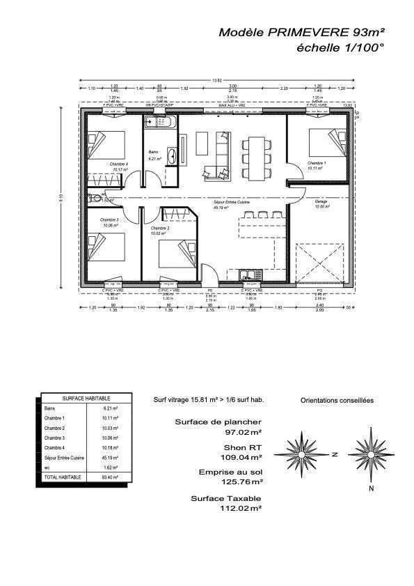 Maison neuve 93 m² à Vayres (33870)