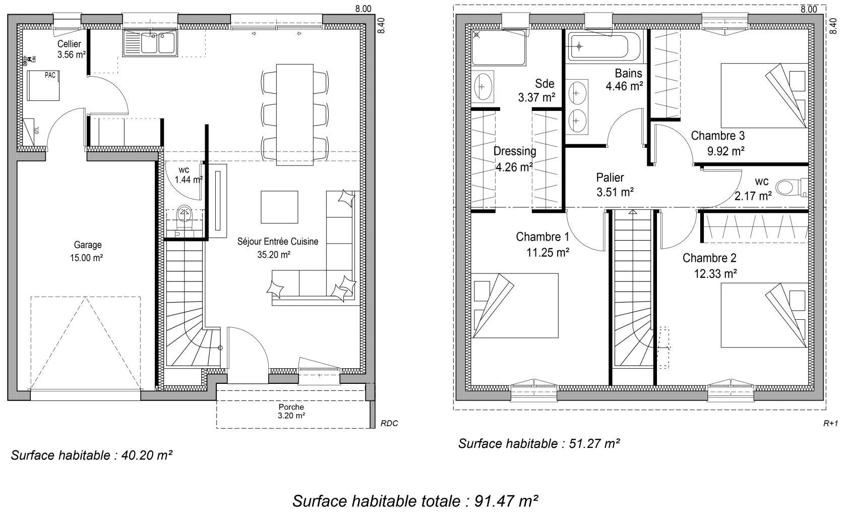 Maison neuve 92 m² à Floirac (33270)