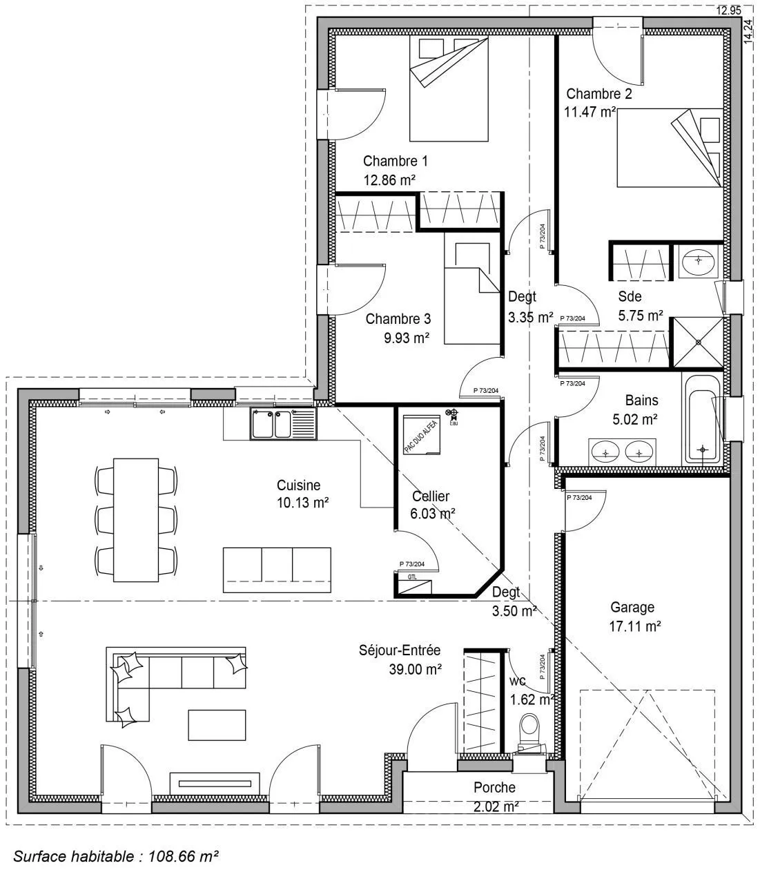 Maison neuve 109 m² à Arsac (33460)