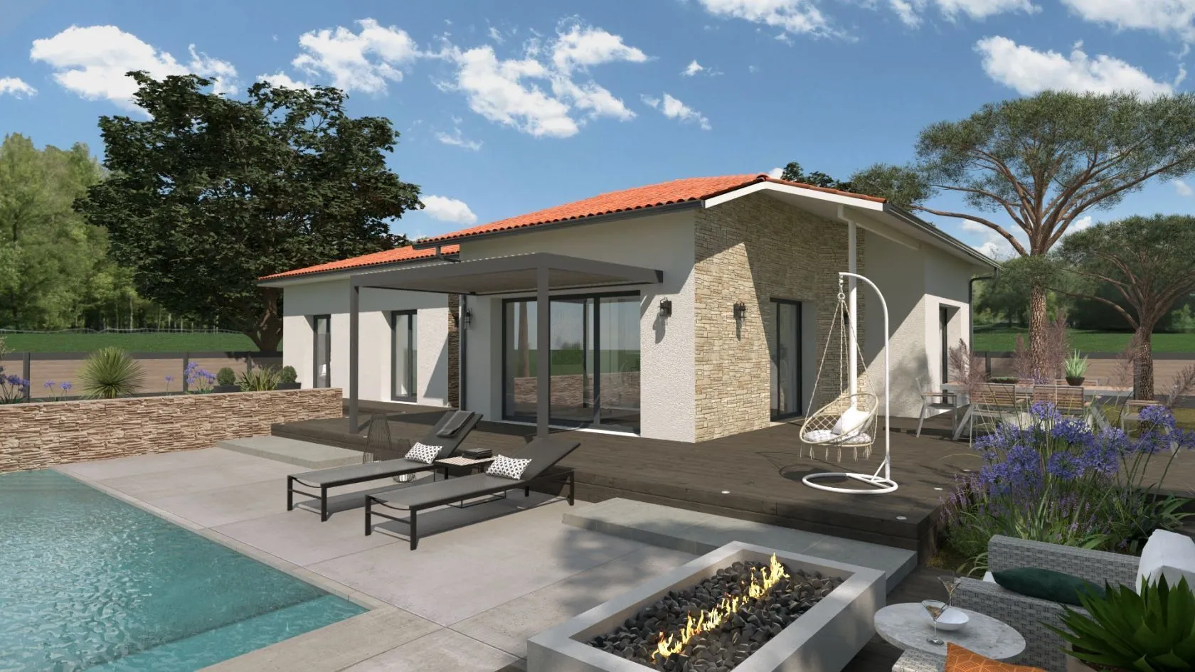 Maison neuve 121 m² à Lugos (33830)
