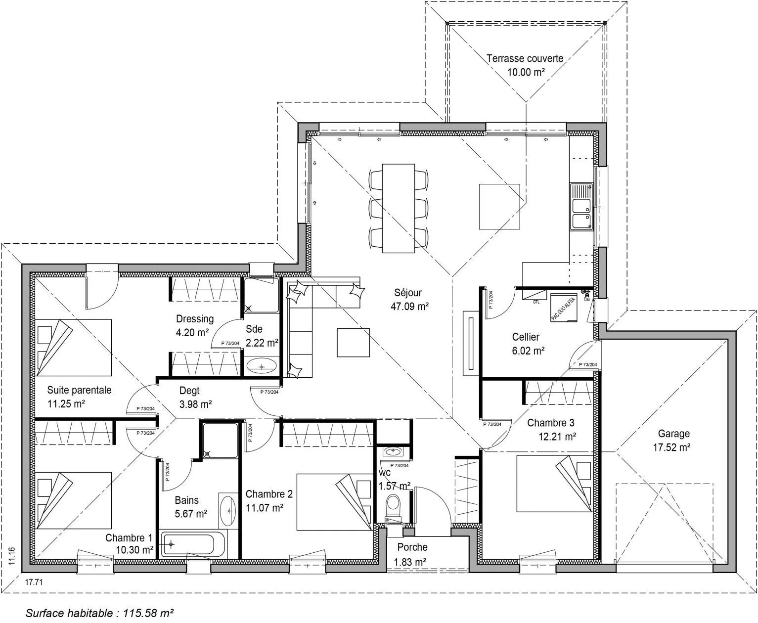 Maison neuve 115 m² à Hourtin (33990)