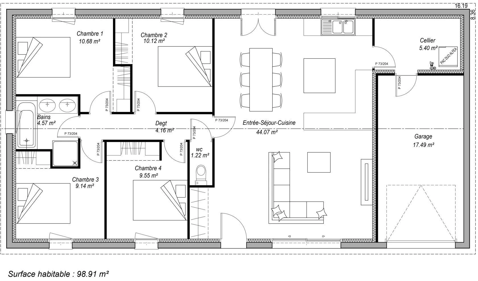 Maison neuve 100 m² à Castelnau-de-Médoc (33480)