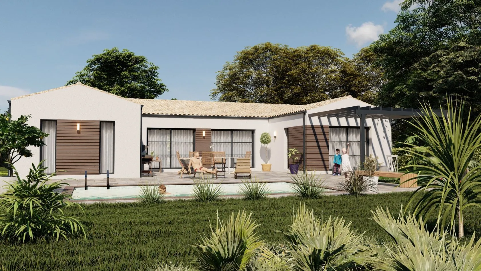 Maison neuve 90 m² à Saint-Augustin (17570)