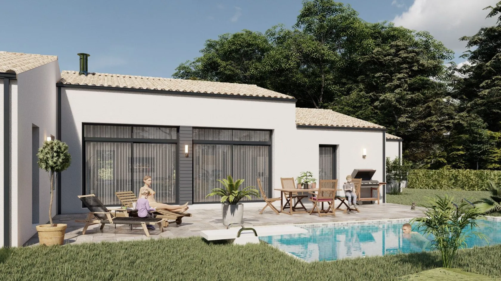 Maison neuve 130 m² à Saint-Vaize (17100)