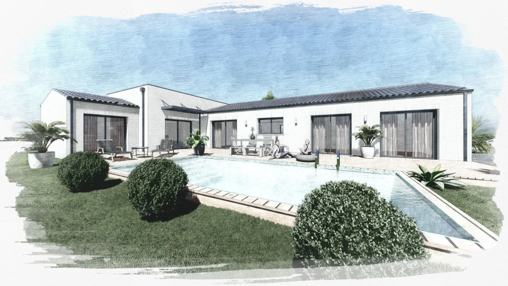 Maison neuve 120 m² à Mons (17160)