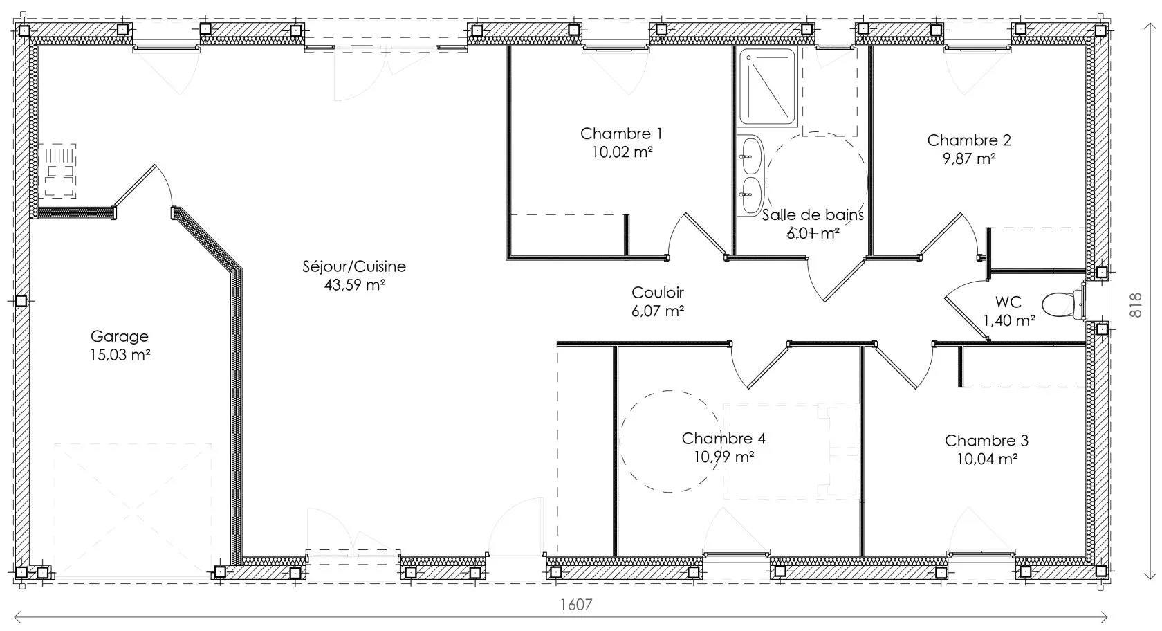 Maison neuve 97 m² à Mauzé-sur-le-Mignon (79210)
