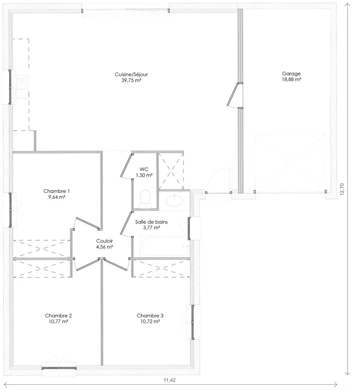 Maison neuve 90 m² à Charron (17230)