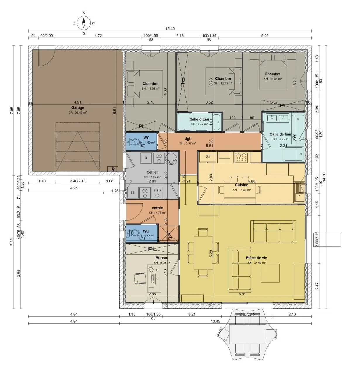 Maison neuve 128 m² à Puymoyen (16400)