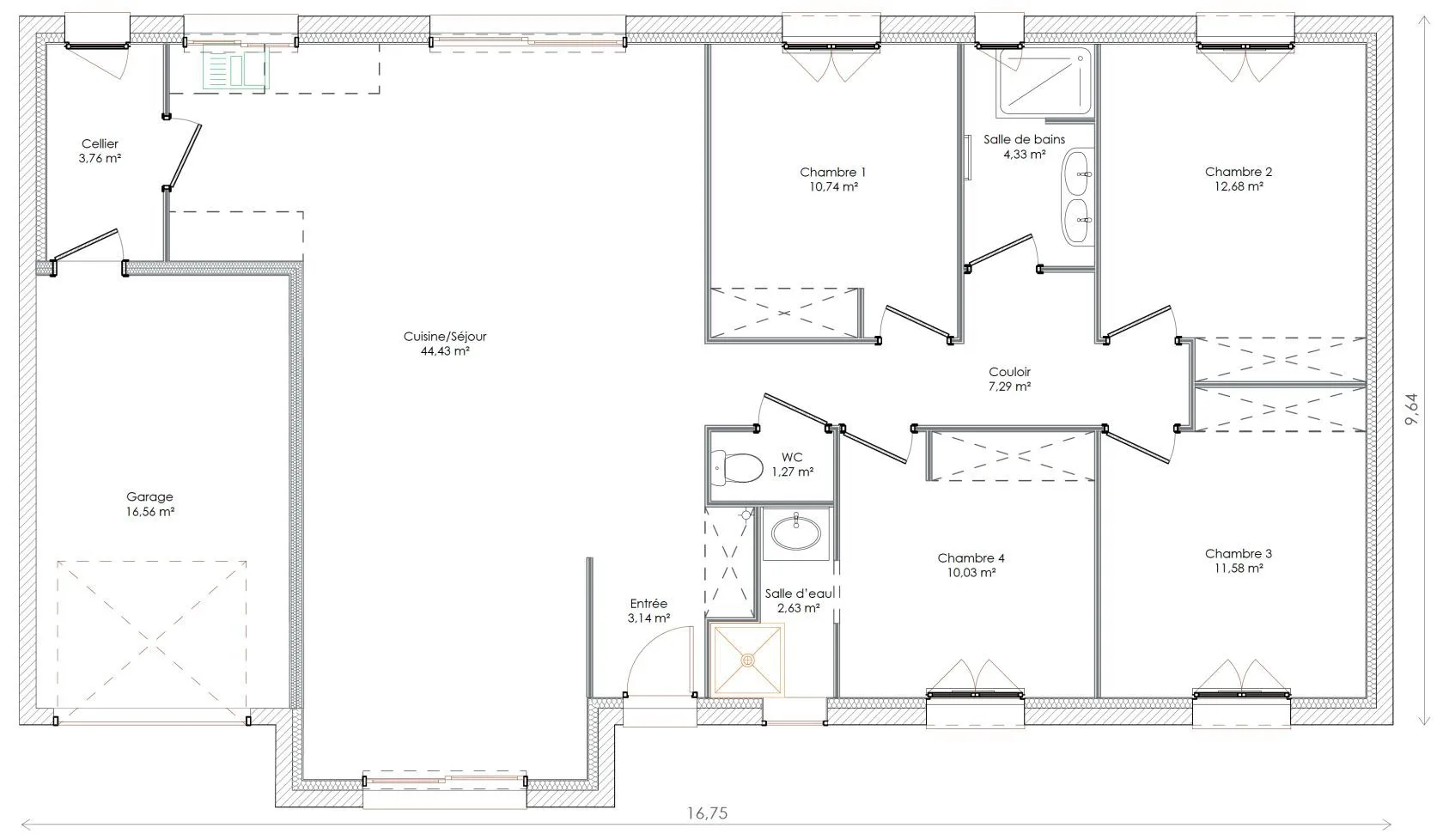 Maison neuve 111 m² à La Tremblade (17390)