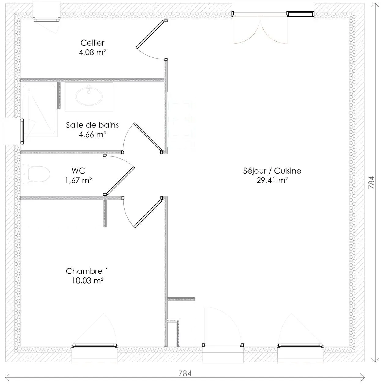 Maison neuve 50 m² à Royan (17200)