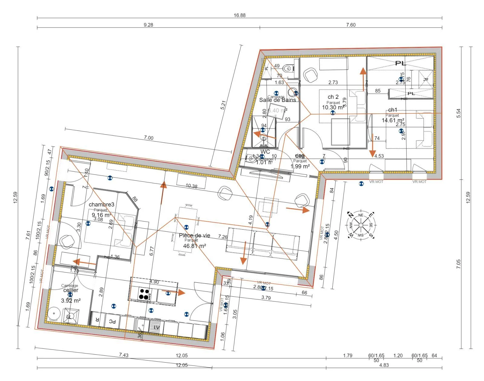 Maison neuve 95 m² à Lagord (17140)