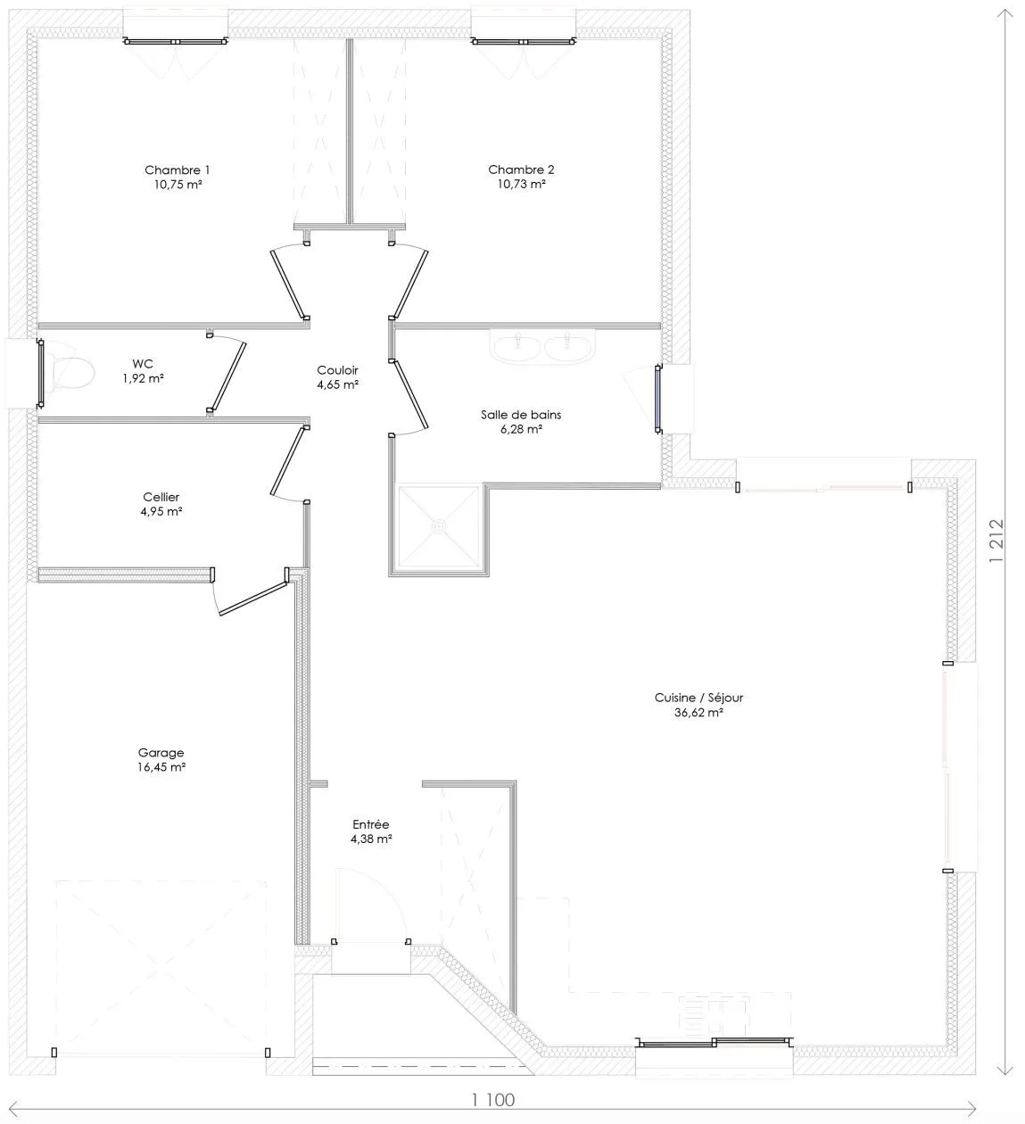 Maison neuve 80 m² à La Jarrie (17220)