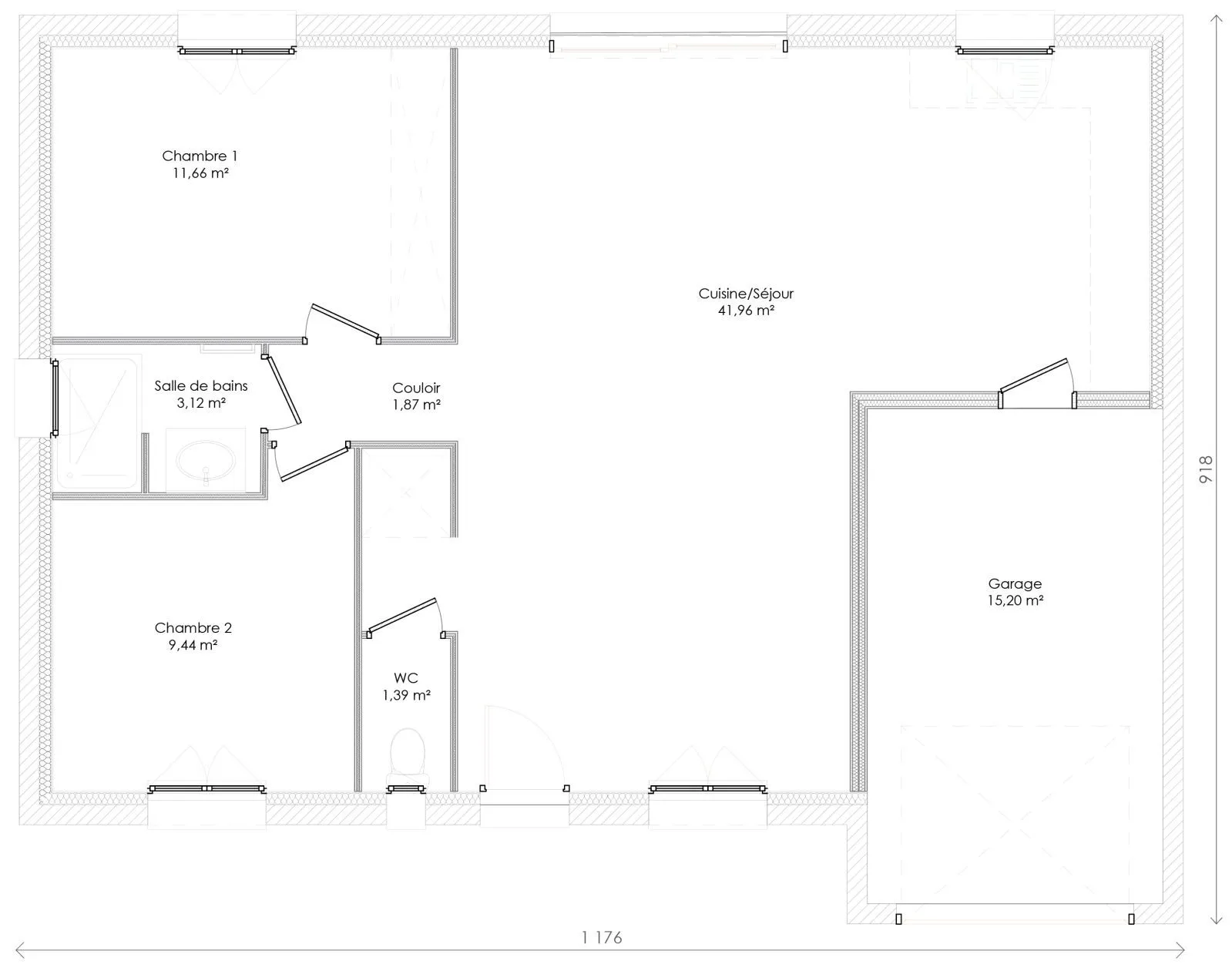 Maison neuve 70 m² à Saint-Georges-de-Didonne (17110)
