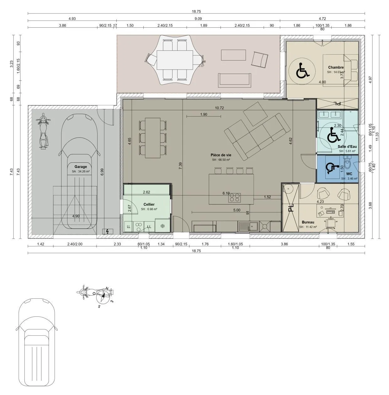 Maison neuve 108 m² à Gond-Pontouvre (16160)