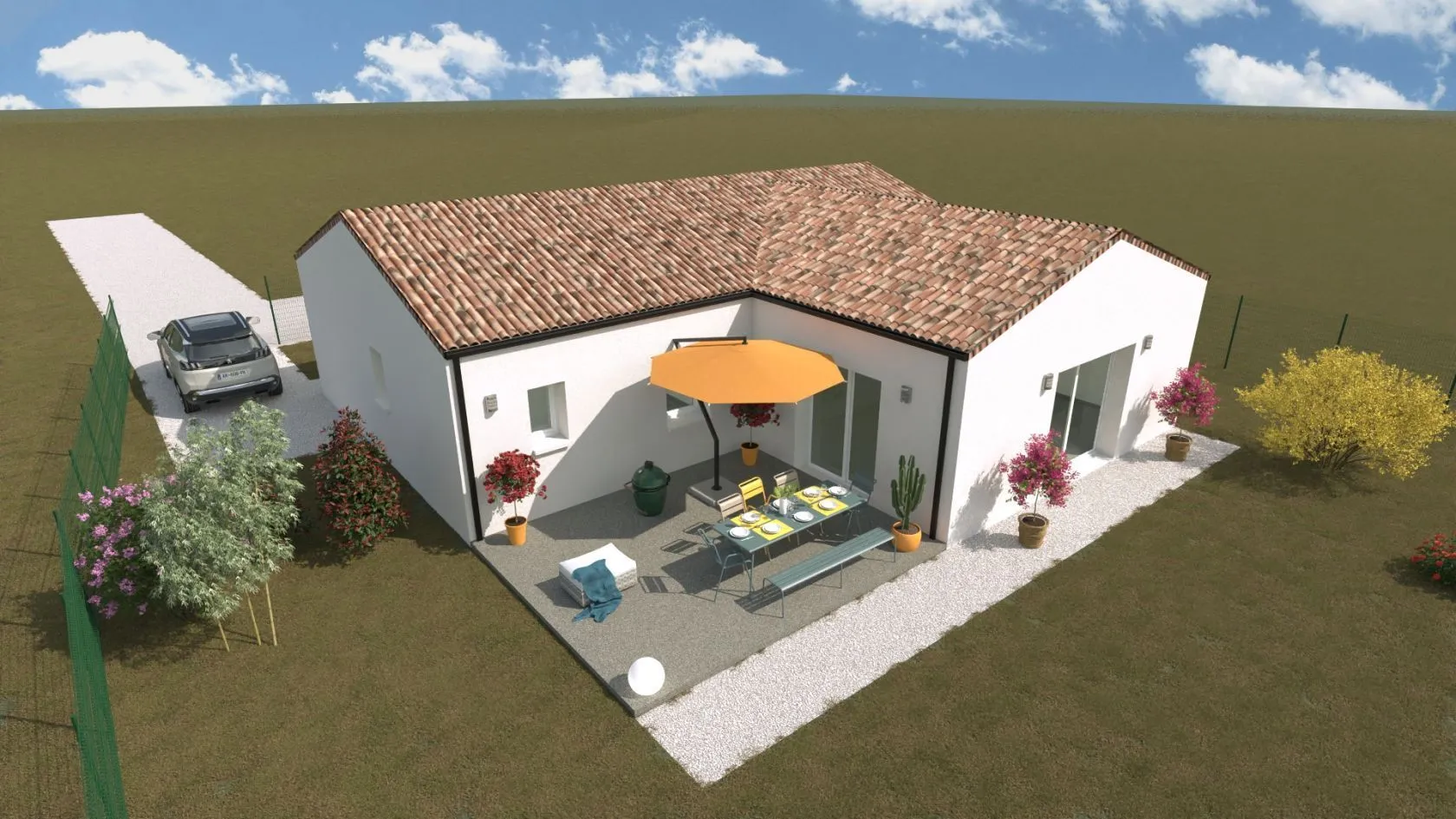 Maison neuve 107 m² à Saint-Saturnin (16290)