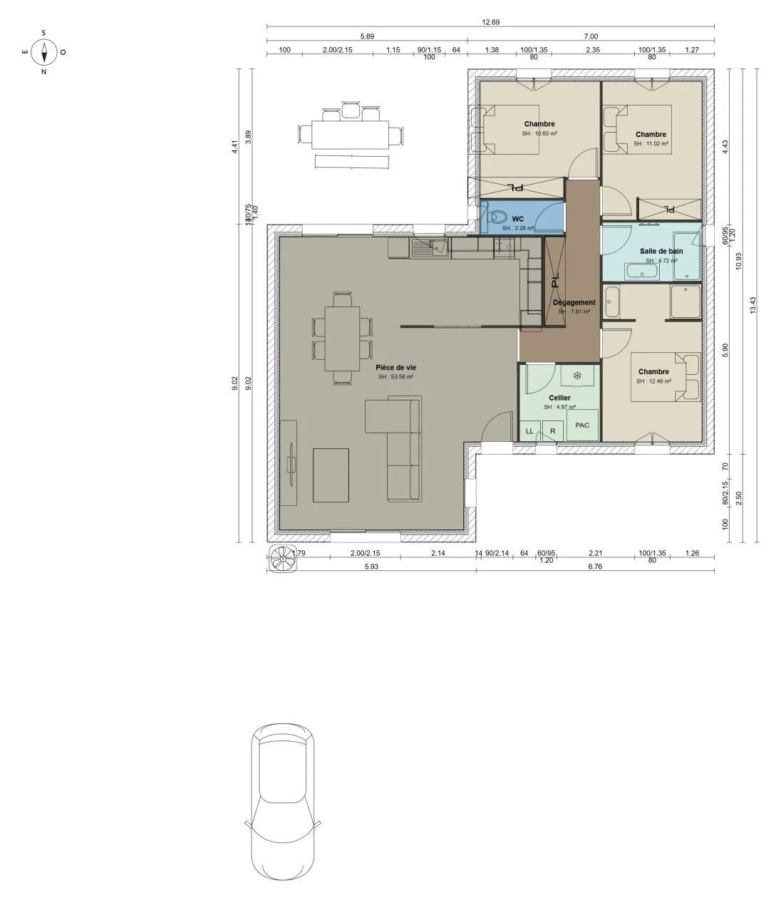 Maison neuve 109 m² à Villebois-Lavalette (16320)