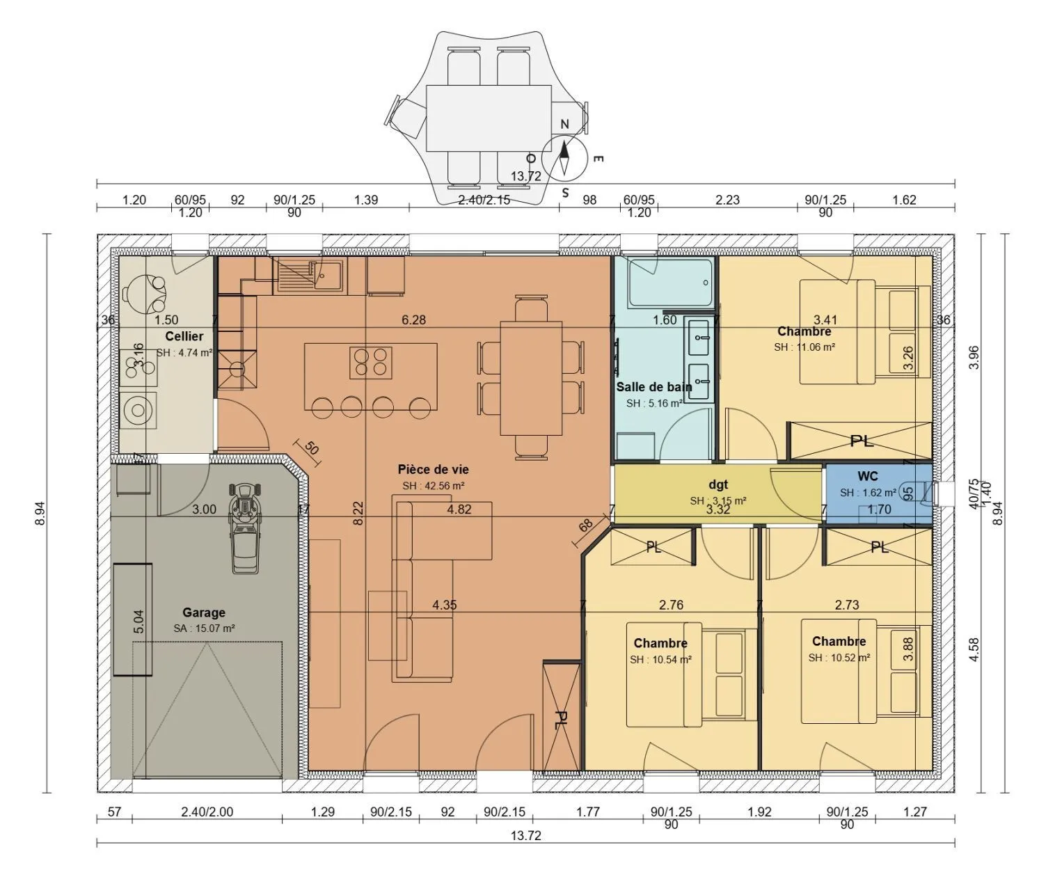 Maison neuve 89 m² à Marsac (16570)