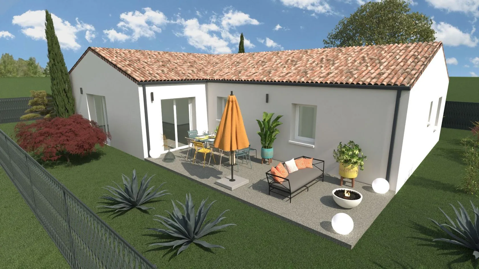 Maison neuve 102 m² à Gond-Pontouvre (16160)