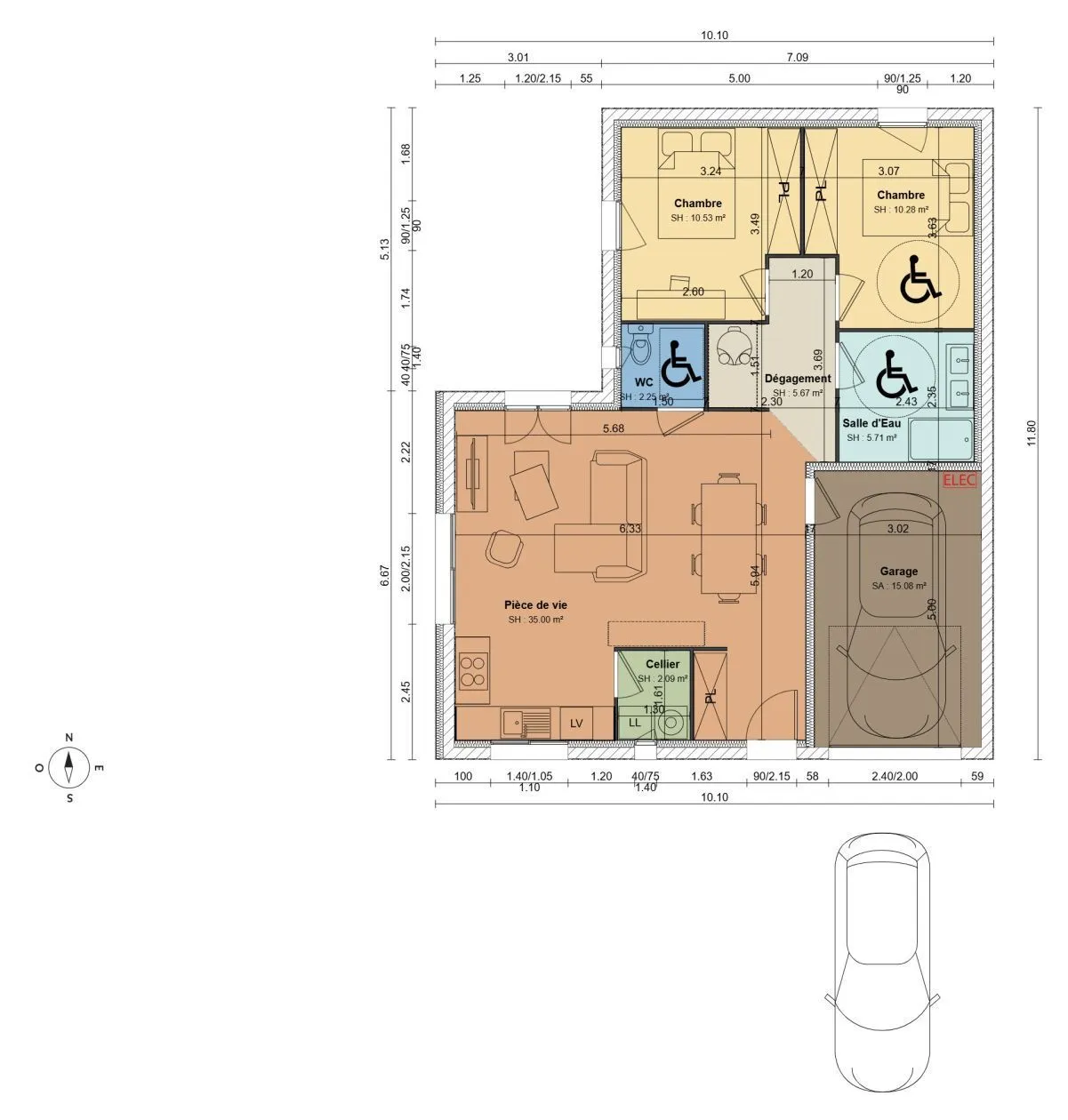 Maison neuve 72 m² à Nersac (16440)