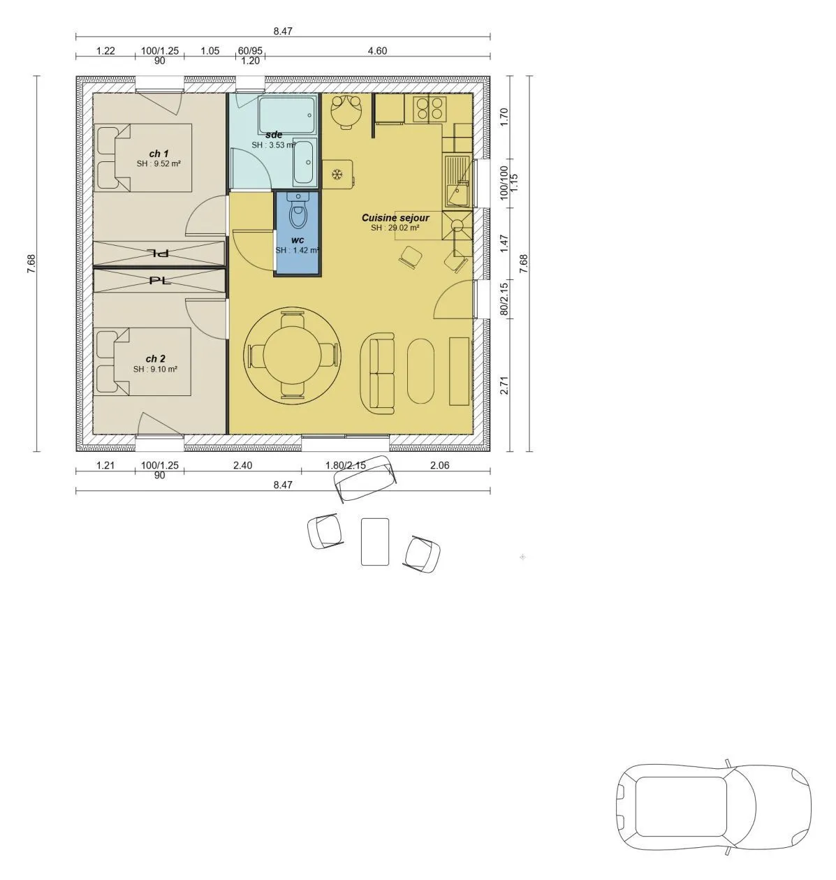 Maison neuve 51 m² à Touvre (16600)