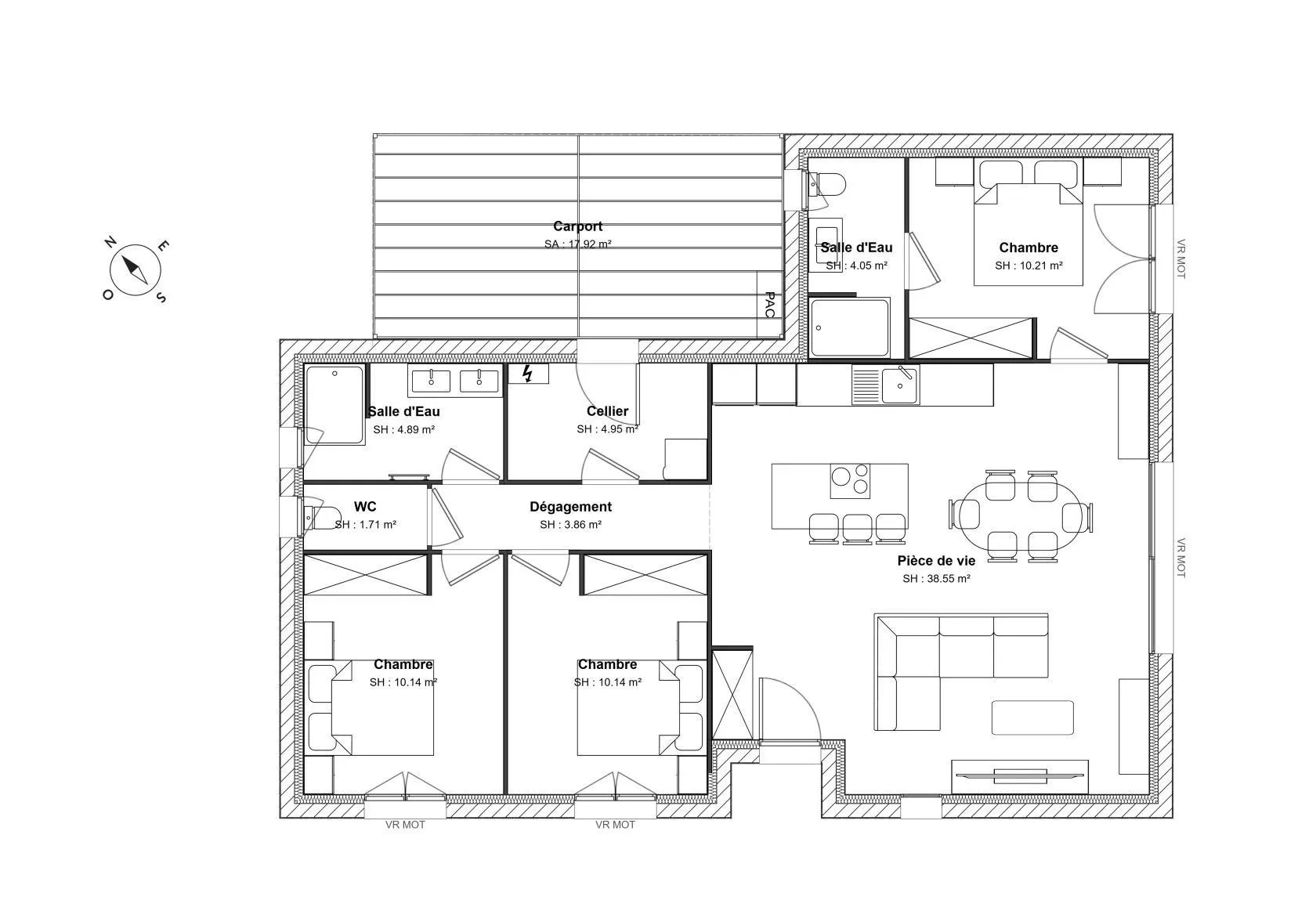 Maison neuve 89 m² à Étaules (17750)