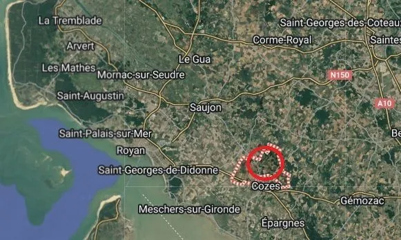 Terrain à bâtir 551 m² à Grézac (17120)