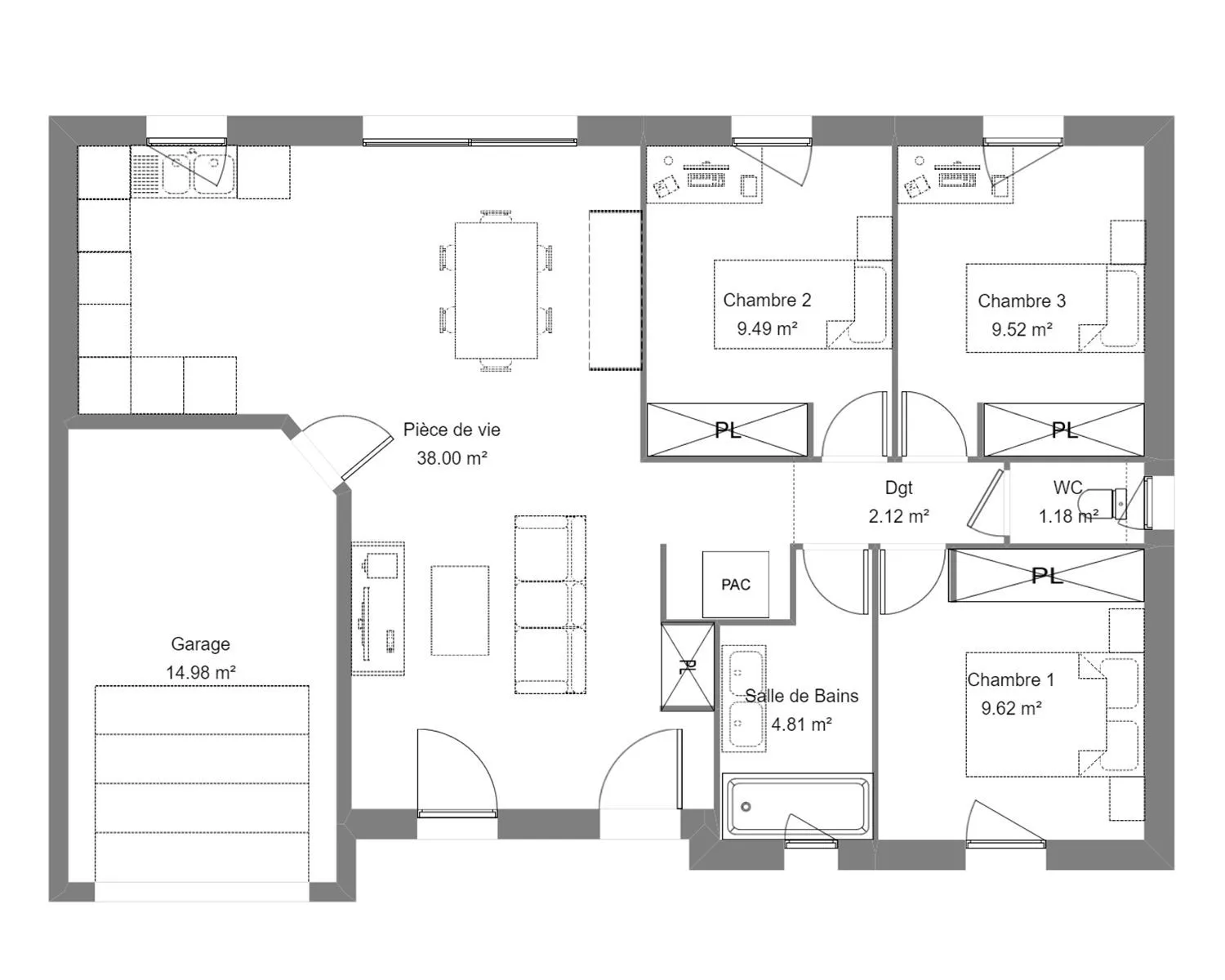 Lys 3ch 75 — modèle de maison