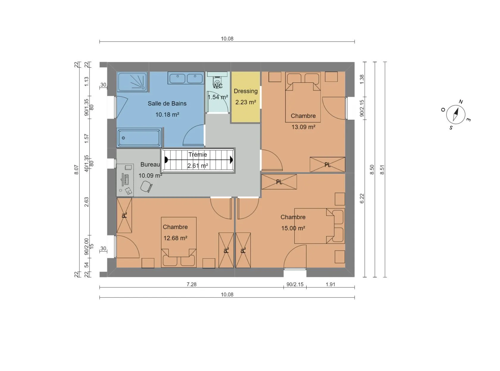 Maison neuve 138 m² à Bruz (35170)