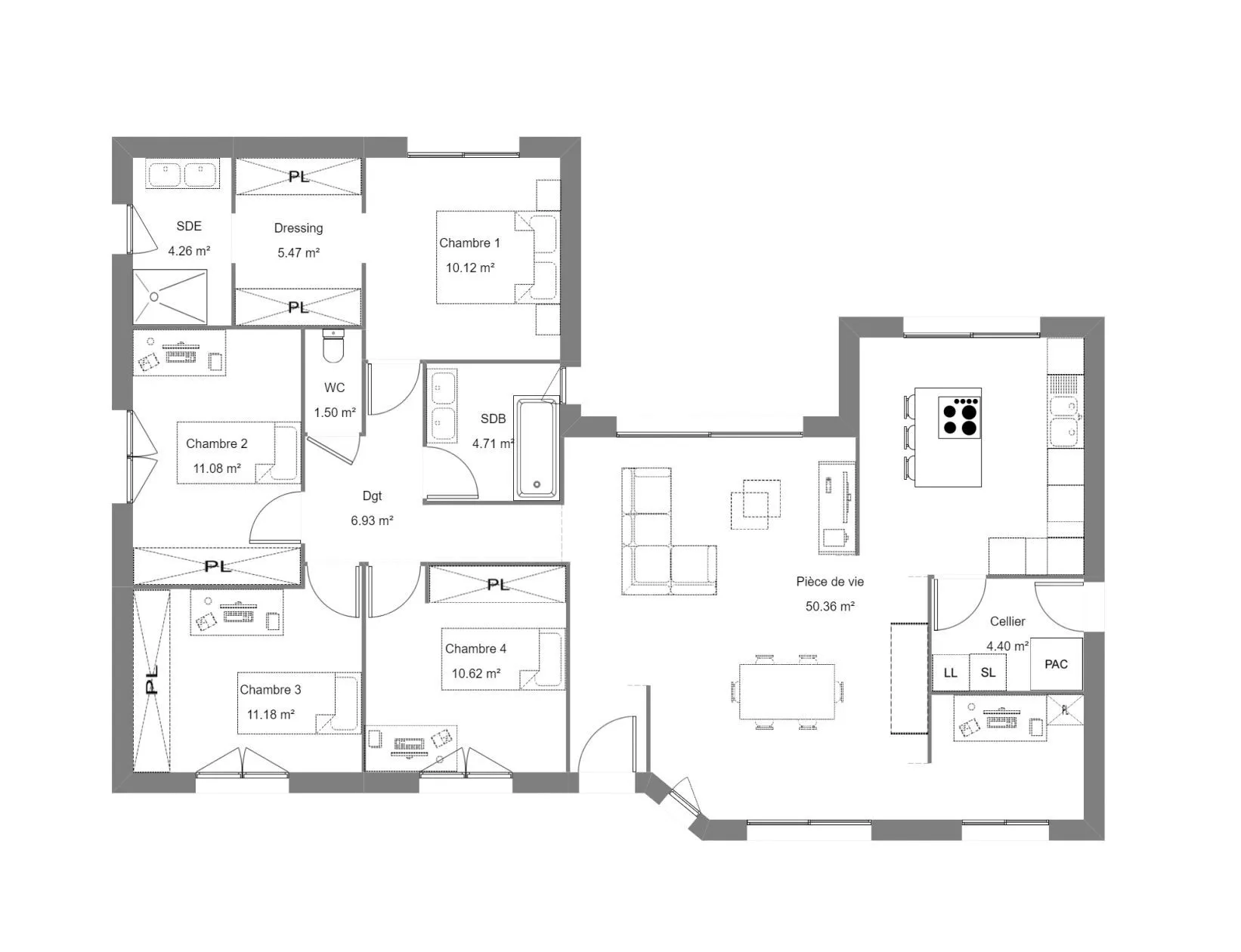 Toscan 4ch 120 — modèle de maison