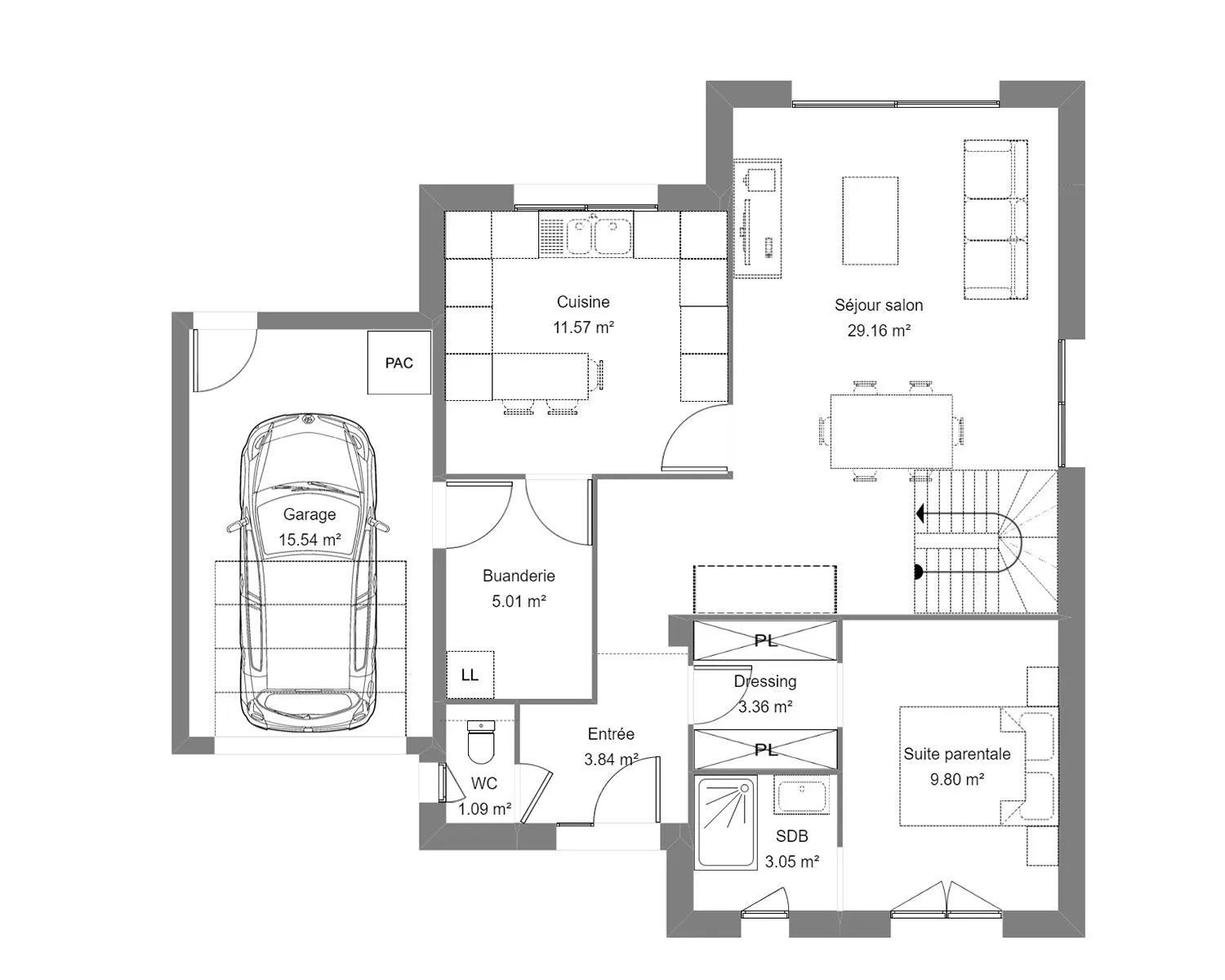 Aubrion 4ch120 — modèle de maison