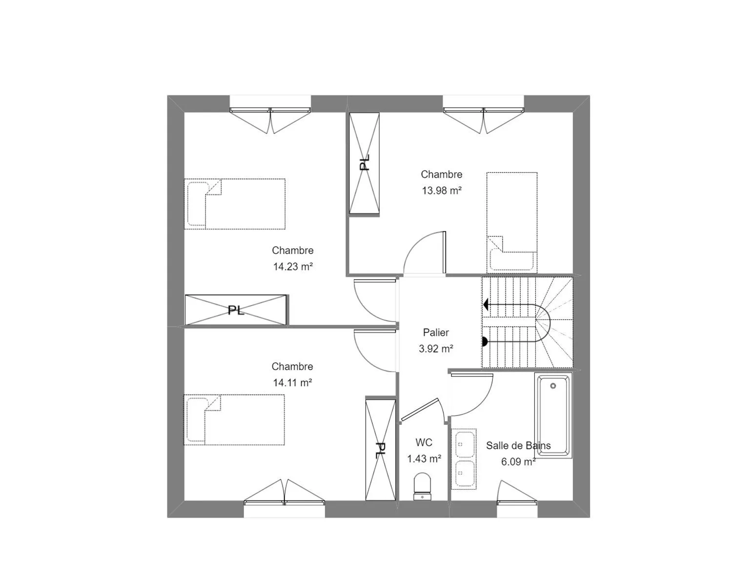 Aubrion 4ch120 — modèle de maison