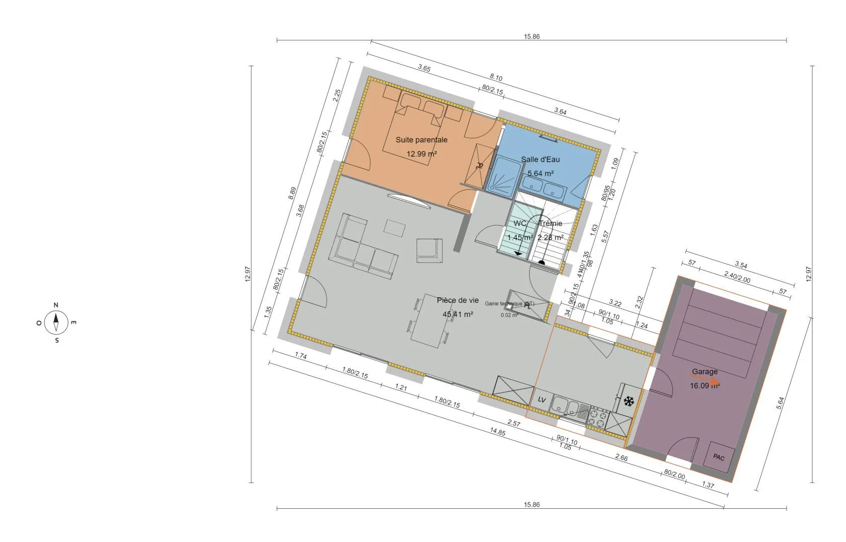 Maison neuve 108 m² à La Fresnais (35111)