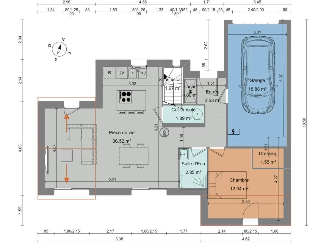 Maison neuve 105 m² à Lassy (35580)