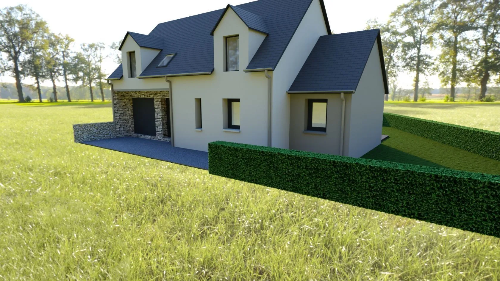 Maison neuve 105 m² à Lassy (35580)