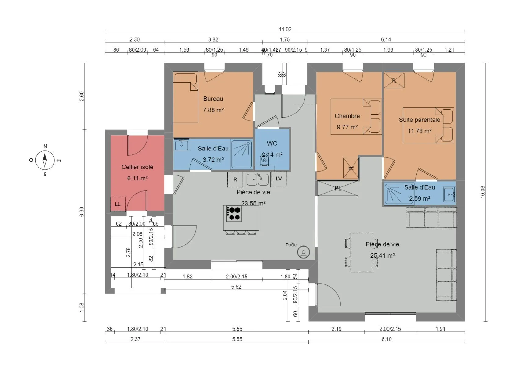 Maison neuve 93 m² à Pipriac (35550)