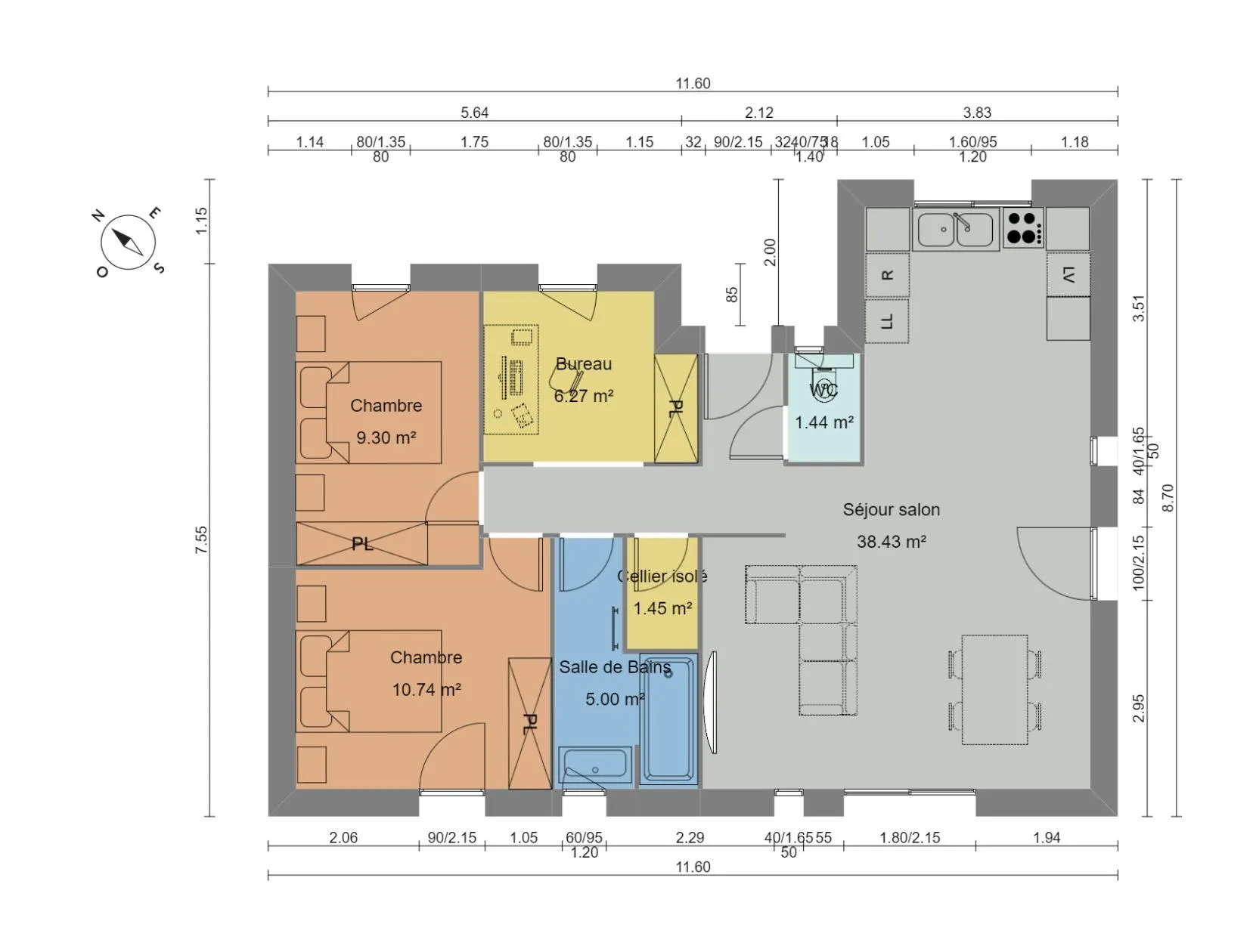 Maison neuve 73 m² à La Fresnais (35111)