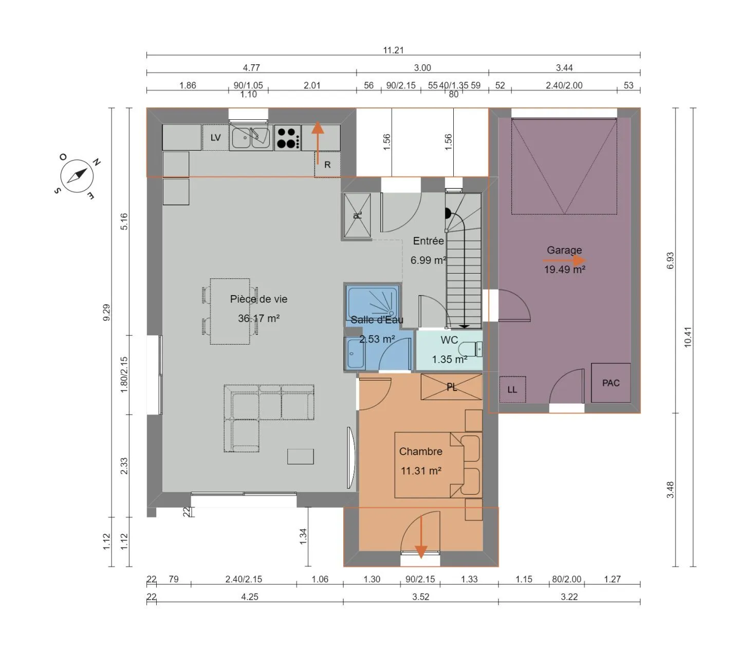 Maison neuve 102 m² à Brécé (35530)
