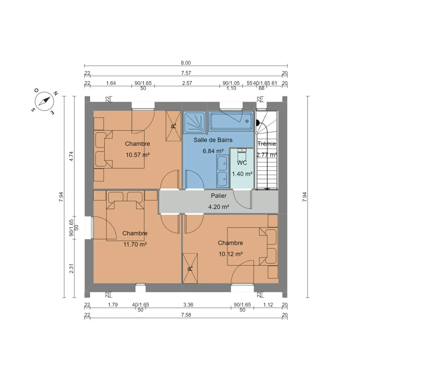 Maison neuve 102 m² à Brécé (35530)