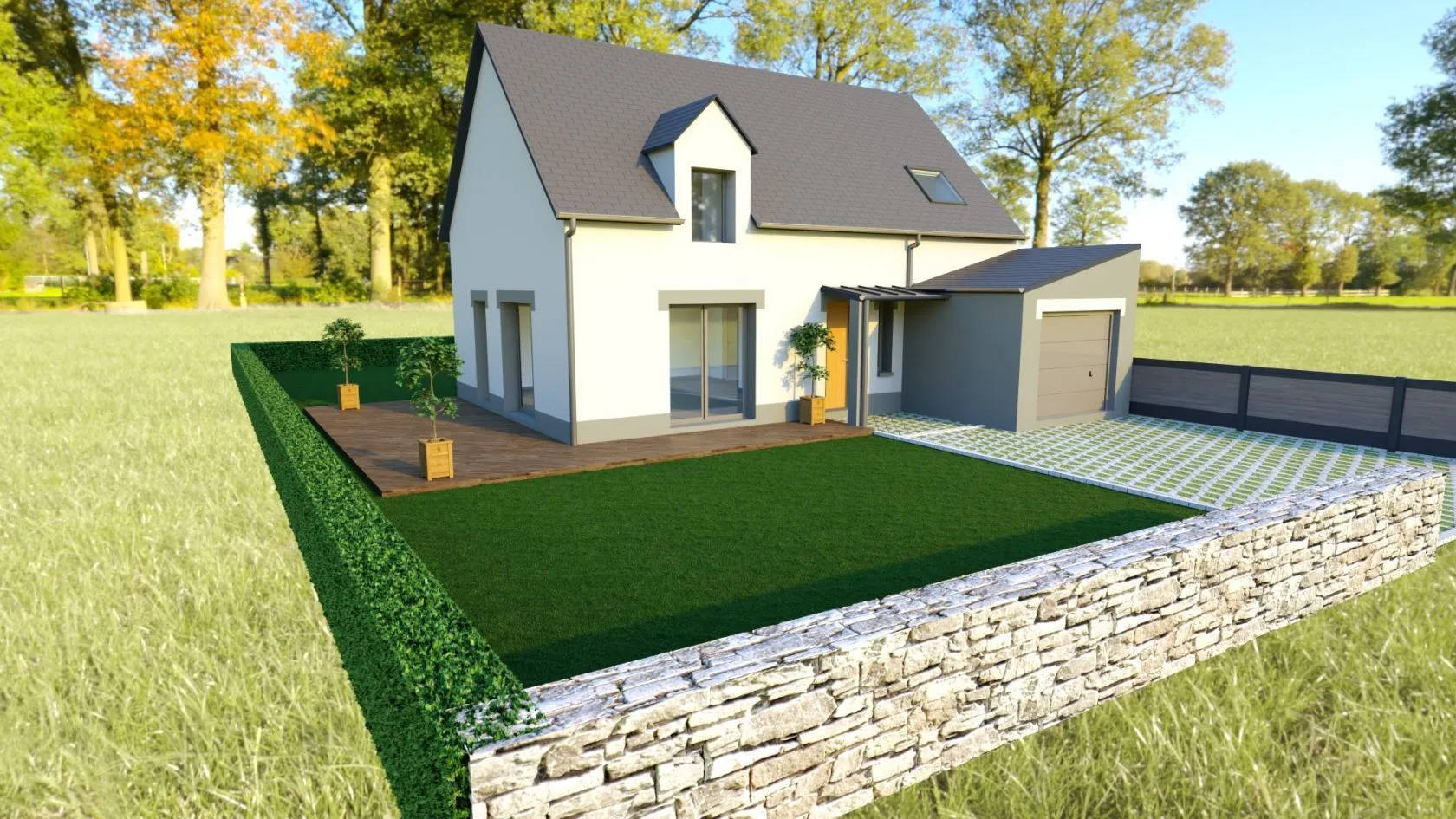 Maison neuve 104 m² à L'Hermitage (35590)