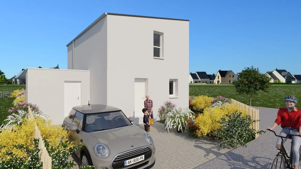 Maison neuve 76 m² à Saint-Aubin-du-Pavail (35410)