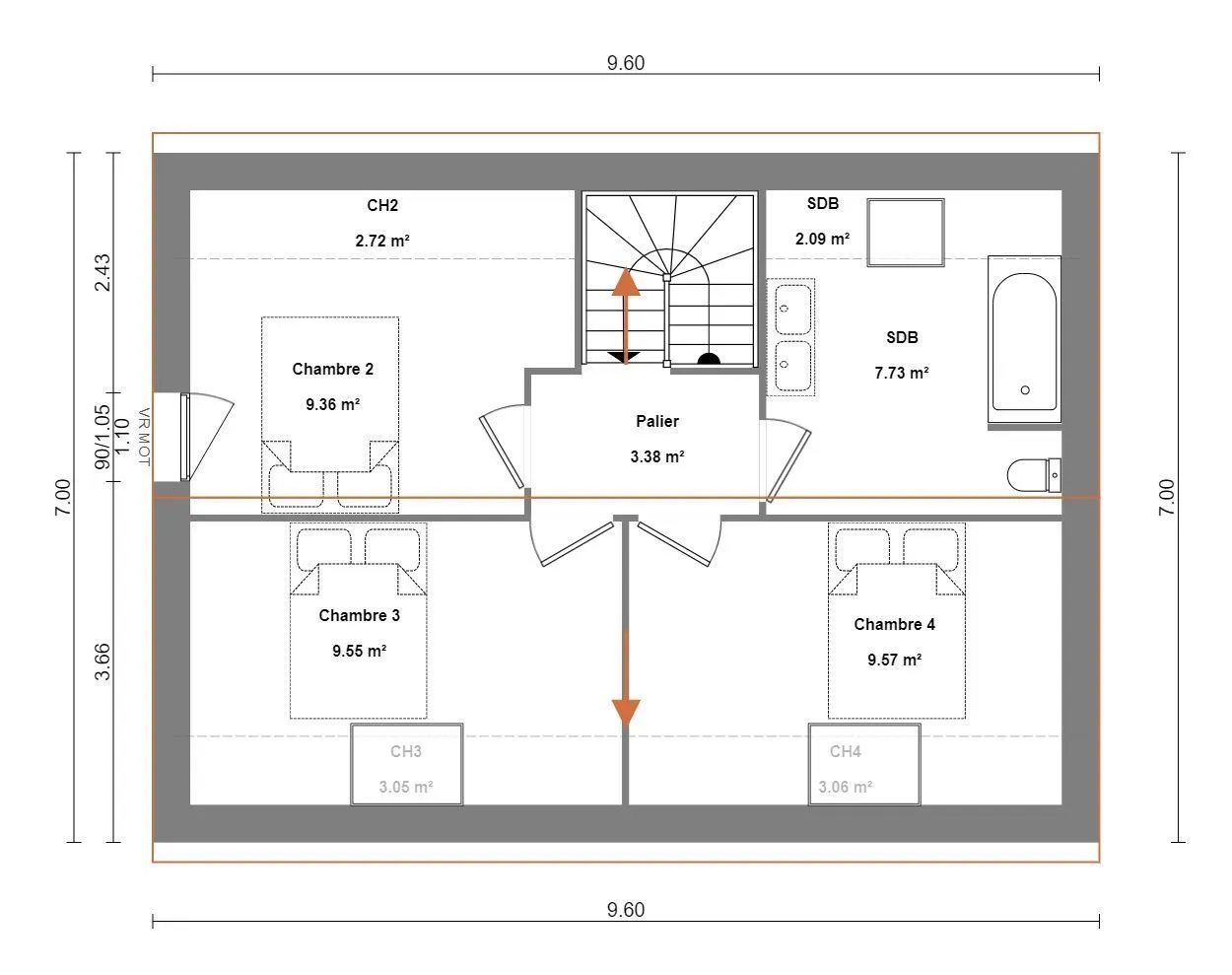 Maison neuve 96 m² à Dol-de-Bretagne (35120)