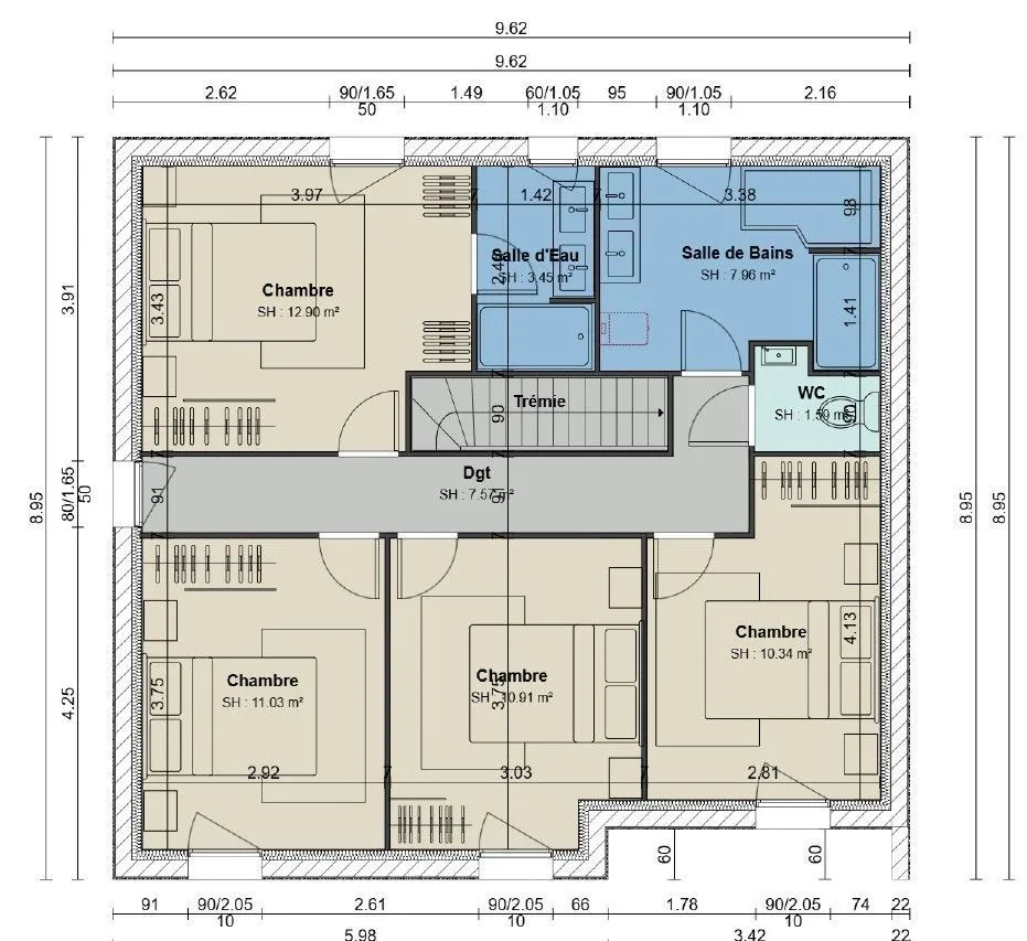 Maison neuve 157 m² à Trégueux (22950)