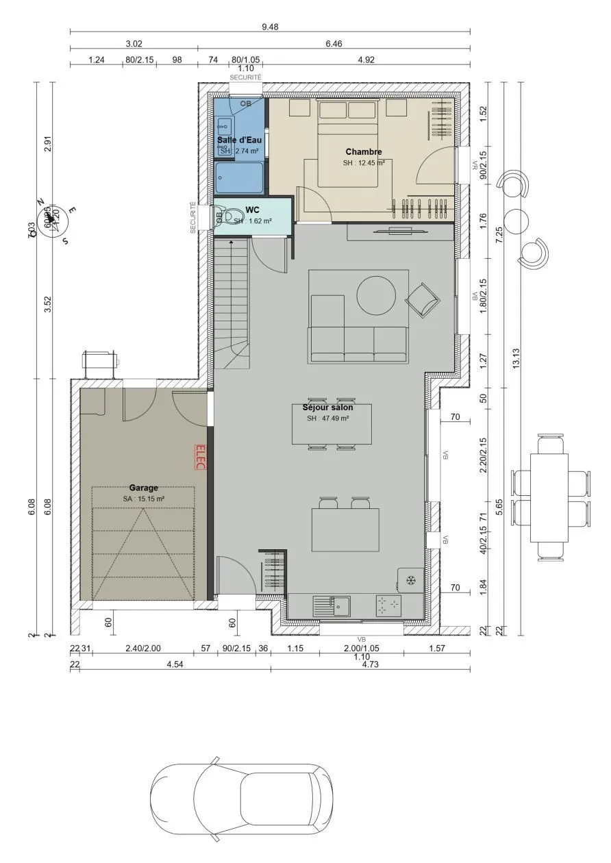 Maison neuve 97 m² à Pornic (44210)