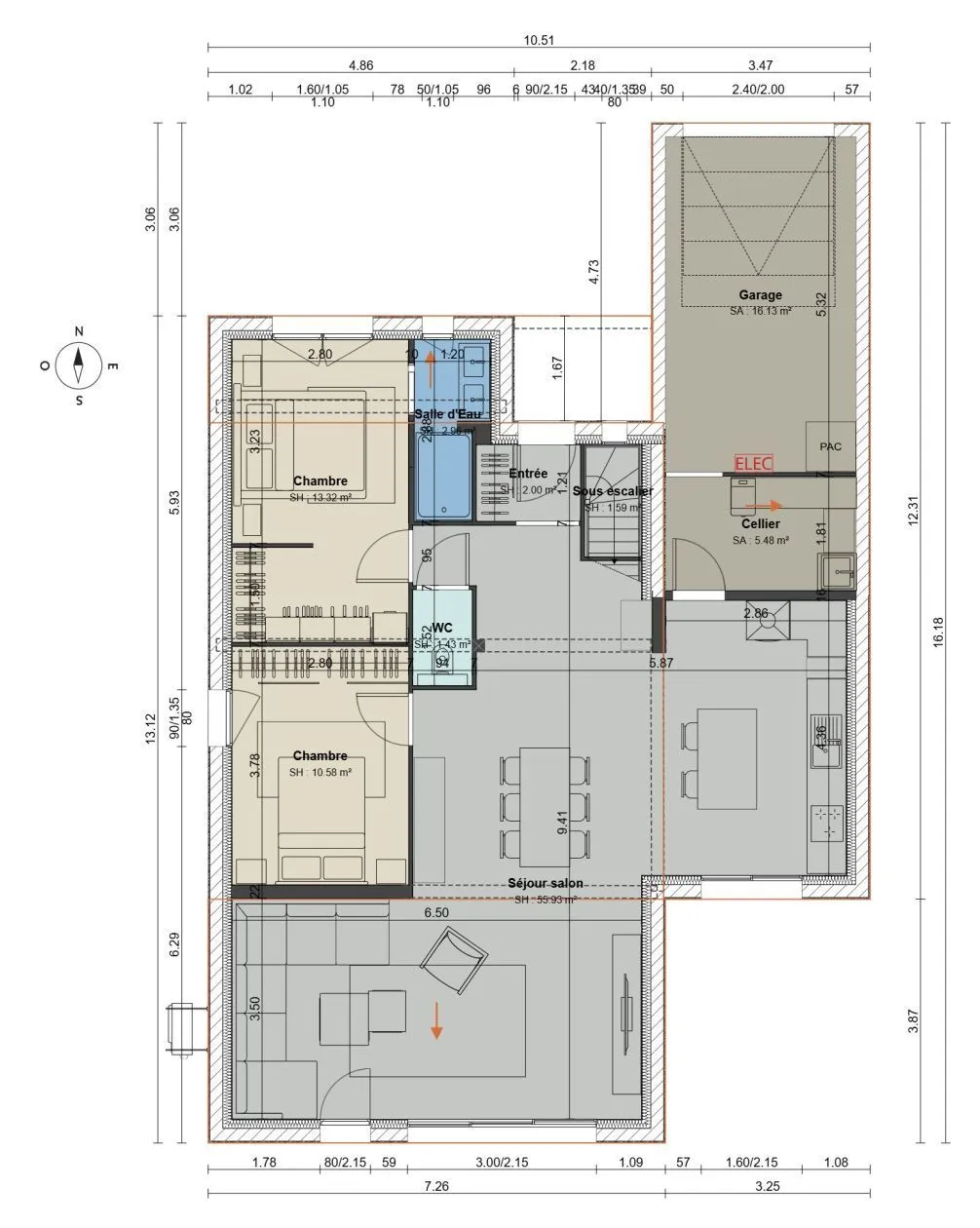 Maison neuve 128 m² à Romillé (35850)
