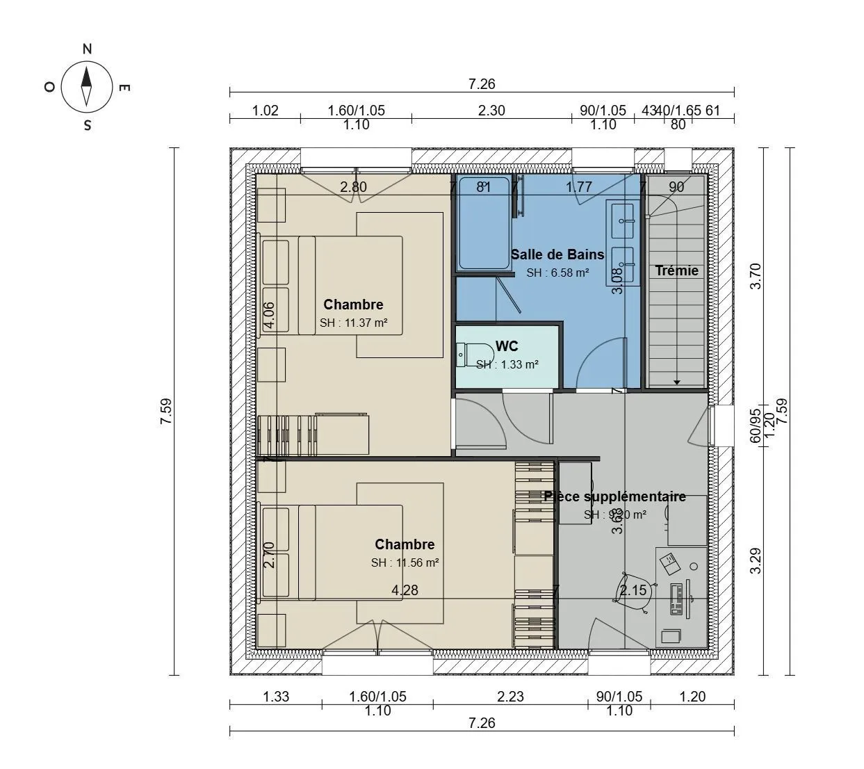 Maison neuve 128 m² à Romillé (35850)