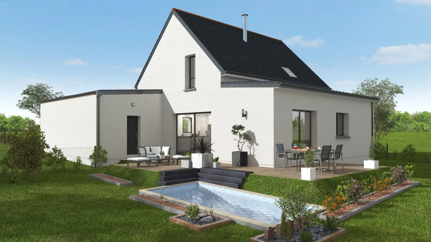 Maison neuve à Mesnil-Roc'h