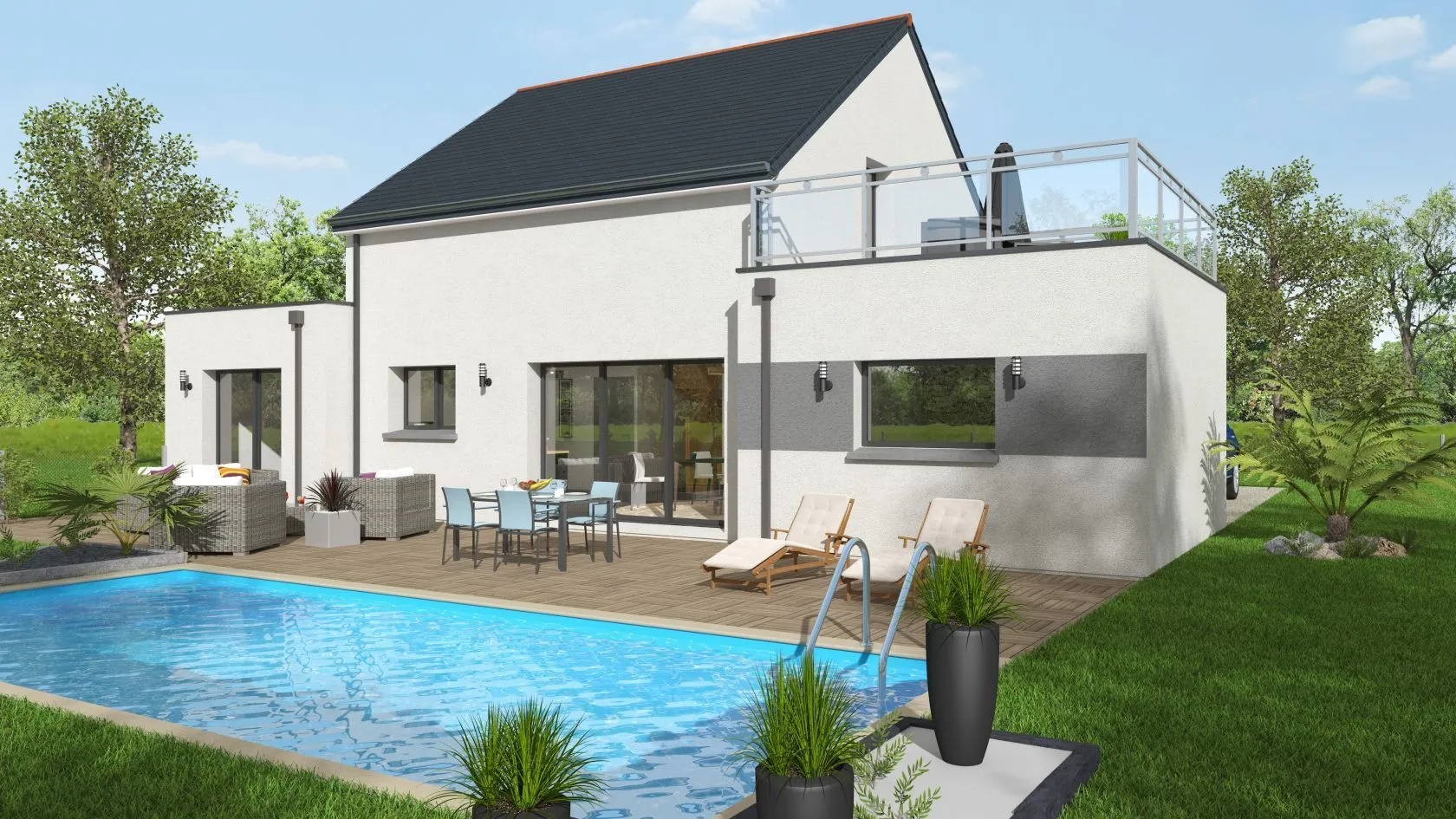 Maison neuve 129 m² à Miniac-Morvan (35540)
